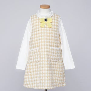 블루밍 트위드 슬리브리스 드레스(Yellow)