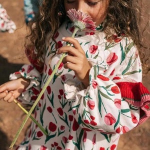 나나 튤립 니트 원피스_베이지