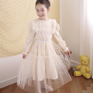 [럭키밤비네] 볼륨 슬리브 원피스