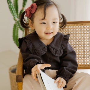 오늘 넘나넘나 분위기 있잖아?! - lovely collar 4color cotton baby blouse (couple item with adult)