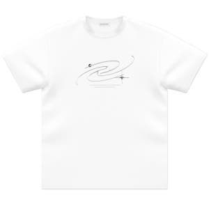 [아이언더스탠드] 유니버스 갤럭시 하프 티셔츠(화이트) 25SST004WH