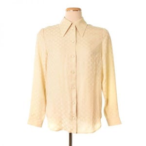 구찌 여성 GG 실크 크레이프 셔츠 아이보리 720539 ZAISQ 9205 132487945