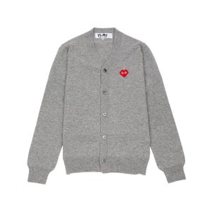 꼼데가르송 P1N084 스페이스 인베이더 하트와펜 V넥 가디건그레이 AZ N084 051 2