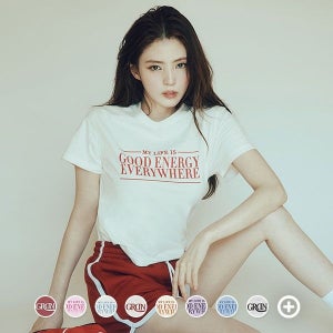 지오다노 395504 여 미니핏 프린트 반팔티 (PHSE1, 굿에너지)