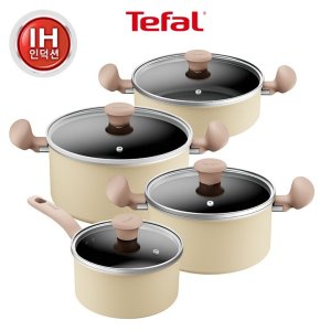 테팔 인덕션 티타늄 데이지 냄비 4종(편수18+양수20+양수24+전골24)