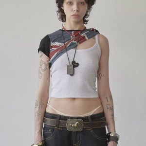 스컬프터 The Day Dreamers Cami Top White Melange