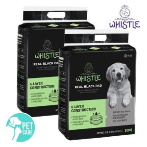 휘슬 [포토리뷰3,000P][총100매] 휘슬 리얼 블랙 패드 50매*2개 (소형 40x50cm)