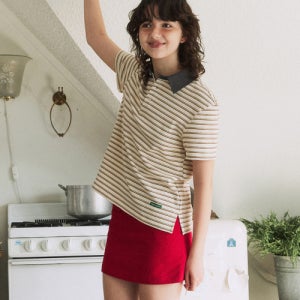 [그린버터] Stripe Polo Tee (Ivory) 001