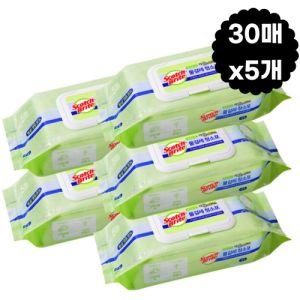 3M 물걸레청소포 베이직 더블액션 플러스 대형 150매 (30매 x 5개) 일회용 청소물티슈