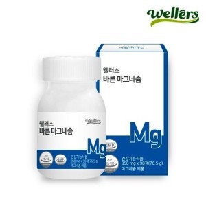 웰러스 웰러스 바른 <b>마그네슘</b> 자연유래 쌀발효<b>마그네슘</b> 맥주효모 850mg x 90정