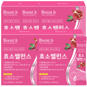 <b>본트비</b> 효소 밸런스 <b>소화</b>효소 5종 모유유산균 석류맛 5박스