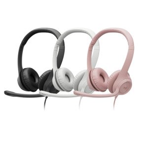 로지텍 로지텍코리아 H390 USB 스테레오 헤드셋 컴퓨터 PC 화상회의 헤어밴드형 국내정품
