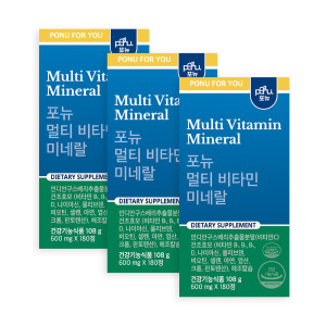 포뉴 포뉴 멀티<b>비타민</b>미네랄 600mg x 180캡슐 x 3박스