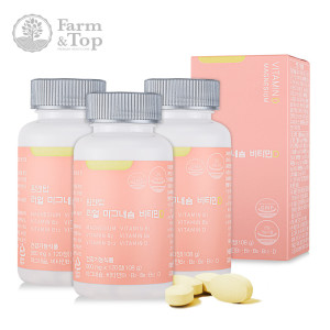 <b>팜엔탑</b> <b>팜엔탑</b> 리얼 마그네슘 비타민D 900mgx 120정 x 3개