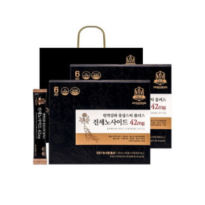 <b>홀라이프 면역</b>강화 홍삼스틱 플러스 진세노사이드 42mg 30포 x 2박스 (쇼핑백포함)