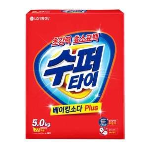 수퍼타이 수퍼타이 카톤 5kg 가루세제 빨래세제 세탁세제 세제