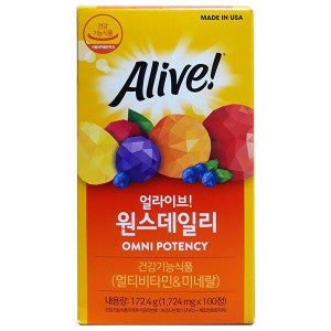 얼라이브 얼라이브 원스데일리 멀티비타민 1724mg x 100정