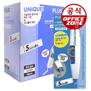 오피스존 플러스 수정테이프 WH-605 1갑(10개) 5mmx6m 화이트