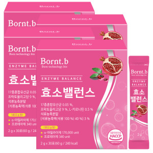 <b>본트비</b> 효소 밸런스 <b>소화</b>효소 5종 모유유산균 석류맛 4박스