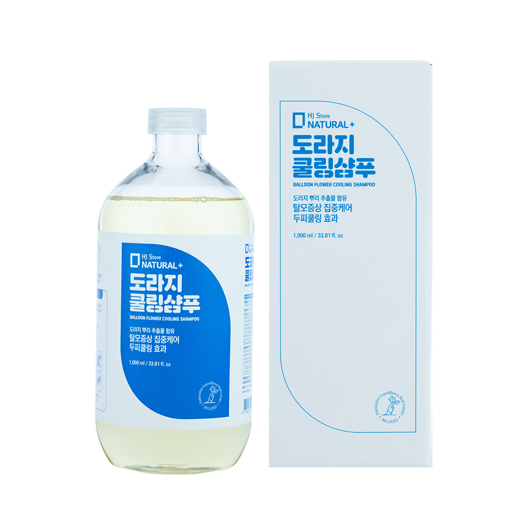 <b>내추럴 플러스</b> 도라지 쿨링샴푸(1000ml x 1병) / <b>탈모</b>증상 완화 두피쿨링 기능성 샴푸