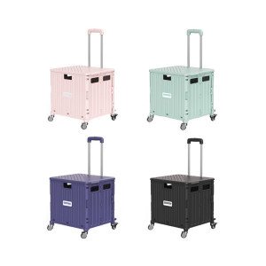 4바퀴 프리미엄 접이식 쇼핑카트 핸드 카트 대형 65L