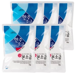 한주소금 1kg x 6개 lg 식기세척기 소금 식세기  한주소금