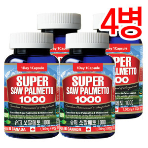 통라이프 통라이프 <b>슈퍼 쏘팔</b>코사놀 1000-2개월-<b>전립선</b>건강+지구력증진도움-4병