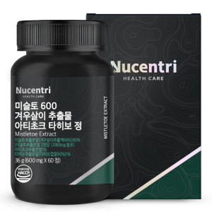 뉴센트리 미슬토 겨우살이 추출물 아티초크 타히보 정 효능 국내산 참나무 미슬토 60정 1박스