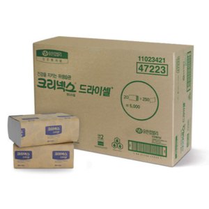 크리넥스 크리넥스 드라이셀 핸드타올 F250 5000매 47223 유한킴벌리