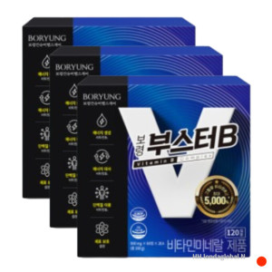<b>보령제약</b> 부스터B 비타민B <b>판토텐산</b> 엽산 120캡슐 X3