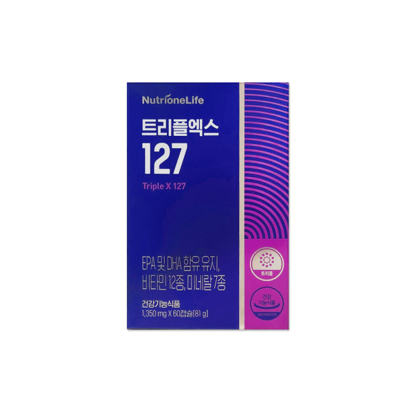 <b>뉴트리원라이프</b> 뉴트리원 <b>트리플엑스127</b> 1350mg 60캡슐 1박스/mj