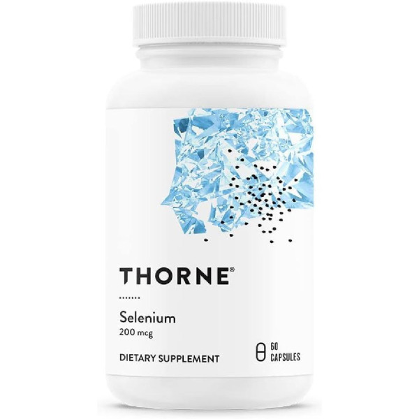 Thorne <b>Selenium</b> -  지원을 위한 200 mcg <b>셀레늄</b> 보충제 60 캡슐