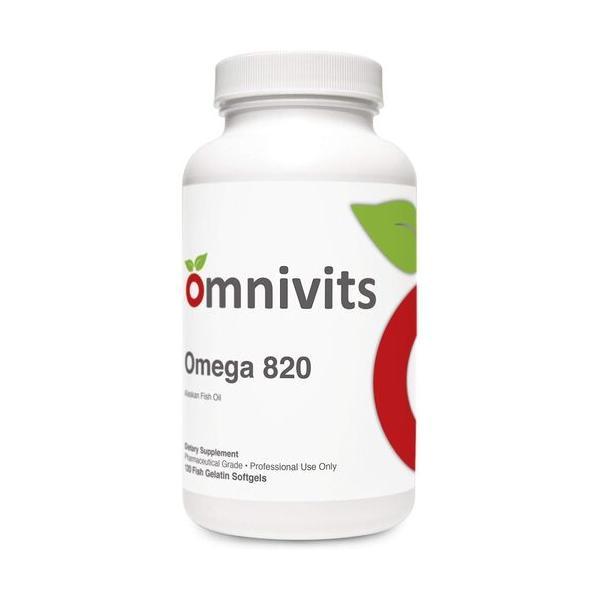 옴니비츠 <b>알래스칸</b> 피쉬 오일 820mg <b>EPA DHA</b> <b>오메가3</b> 120정