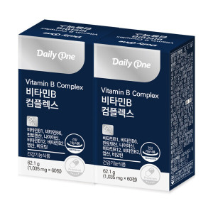 데일리원 <b>비타민</b>B 컴플렉스 2통(4개월분) 판토텐산 멀티 영양제