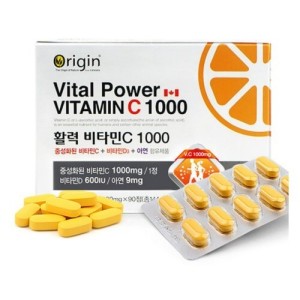 오리진 바이탈파워 활력 비타민c 1000 비타민d 아연 90정 3개월분