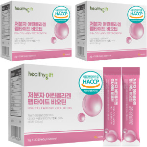 <b>맛있는허브</b> 어린 <b>콜라겐</b> 비오틴 피쉬<b>콜라겐</b> 펩타이드 분말스틱 30포 3개