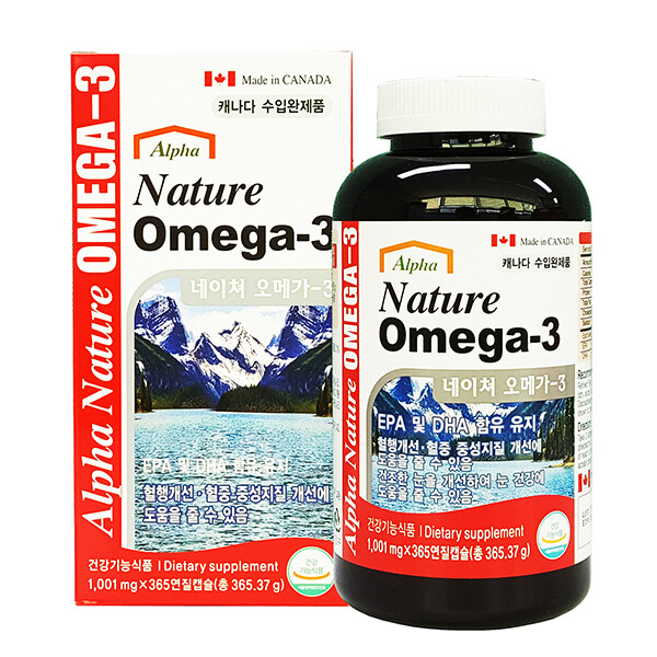 <b>네이처생명과학</b> 캐나다 알파 네이쳐 오메가-3 1001mgx365캡슐