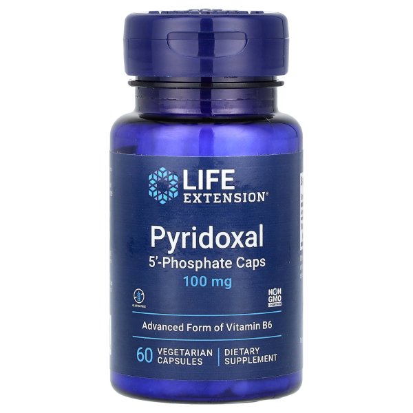 Life Extension <b>피리독살 5-포스테이트 캡슐 100mg</b> 베지 60정