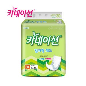 카네이션 카네이션 일자형 속기저귀 일반 4팩 (120개) 소변패드 30매입 x 4팩