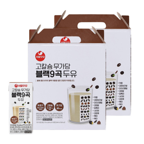 고칼슘 무가당 블랙9곡 두유 제품 이미지