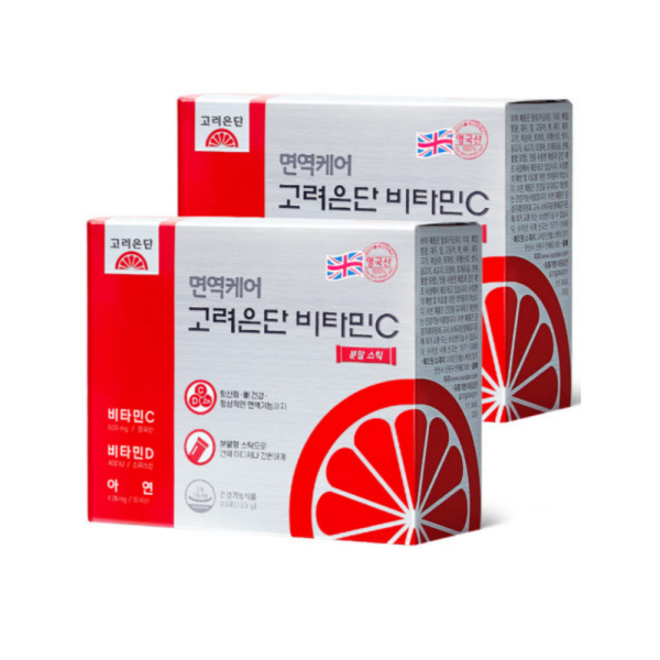 <b>고려은단</b> 면역케어 <b>고려은단</b> 비타민C 분말 스틱 60포 2개