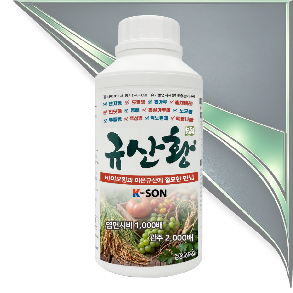 규산황 진딧물 총채벌레 고추 탄저병 친환경살충제