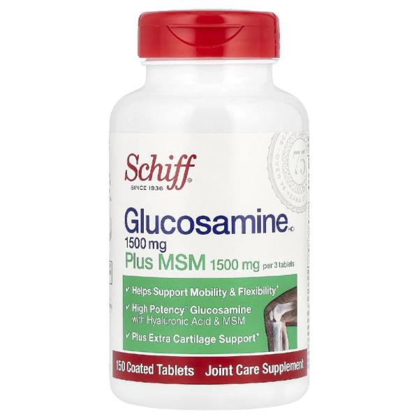 <b>쉬프</b> <b>Schiff</b> <b>쉬프</b> 글루코사민 <b>MSM</b> 식이유황 1500mg 150정 옵티 opti
