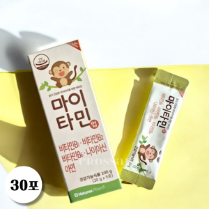 <b>네이처스팜</b> 마이타민 업 멀티비타민 종합 영양제 아연 나이아신 어린이 1박스 (30포)