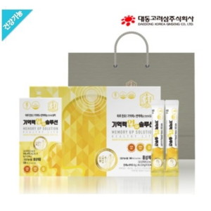 대동고려삼 <b>대동고려삼 기억력</b>업솔루션 6년근인삼 홍삼농축액 진세노사이드 4mg함량 식약처인증