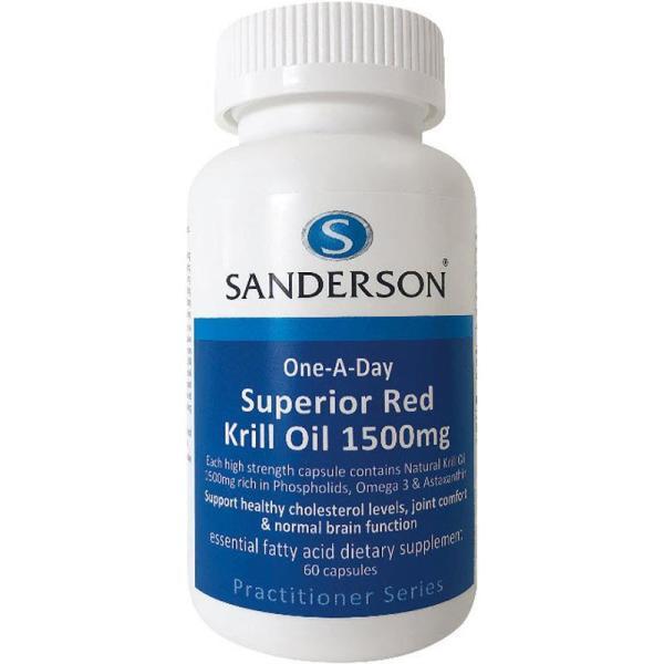 샌더슨 샌더슨 <b>슈페리어 레드 크릴 오일 1500mg</b> 60정