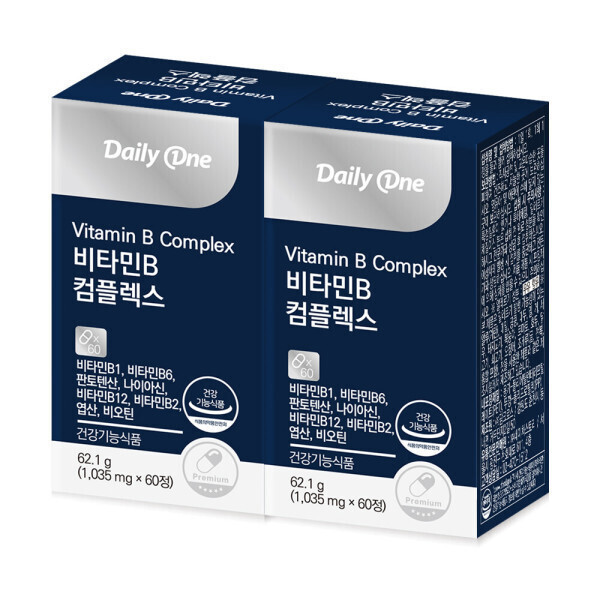 데일리원 <b>비타민</b>B 컴플렉스 2통(4개월분) 판토텐산 멀티 영양제