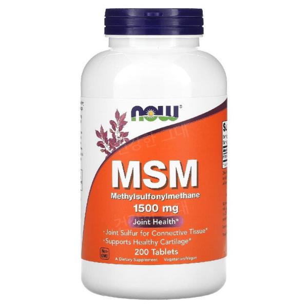 <b>나우푸드</b> <b>나우푸드</b> MSM <b>엠에스엠</b> 500mg 200정 식이유황 식용유황 Now