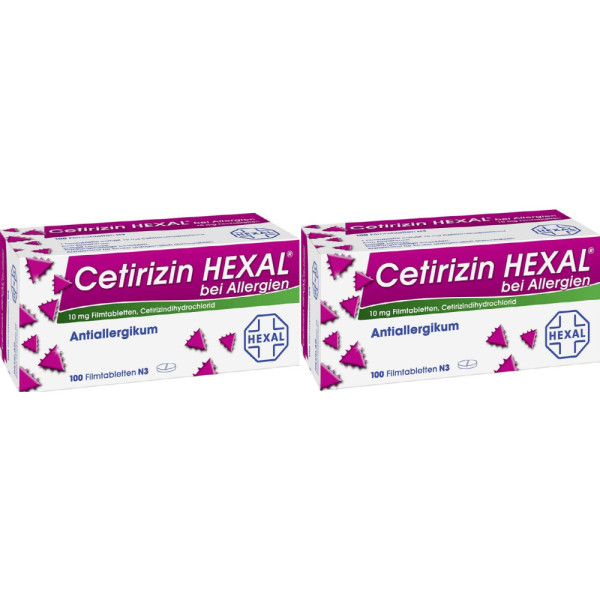 독일 헥살 Hexal Cetirizine <b>세티리진</b> 100정 2팩