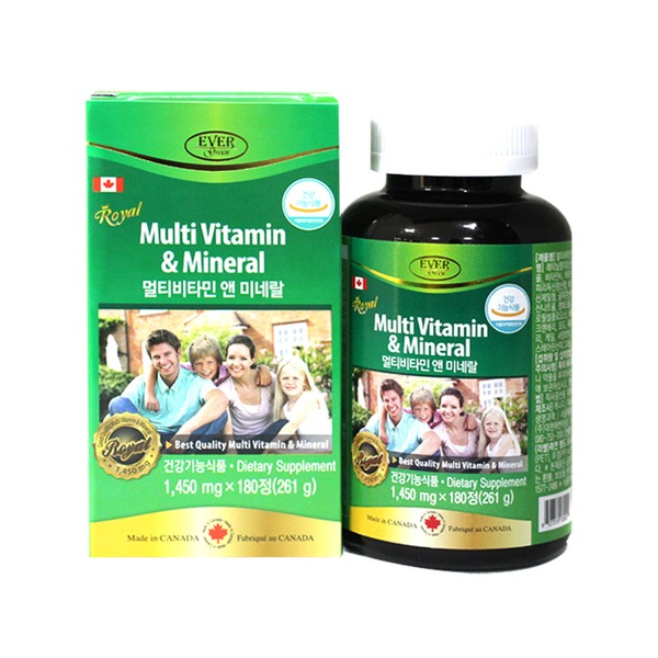<b>에버그린</b> 로얄 멀티비타민 앤 미네랄 180정 6개월분 <b>종합</b>비타민